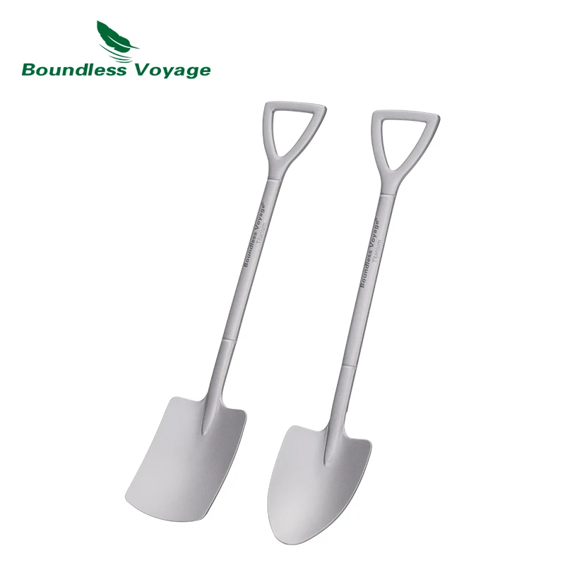 

Boundless Voyage Titanium Spoon Mini Shovel-Shaped Creative Cute Dessert Ice Cream Fruit Spoon Lightweight Durable Tableware
