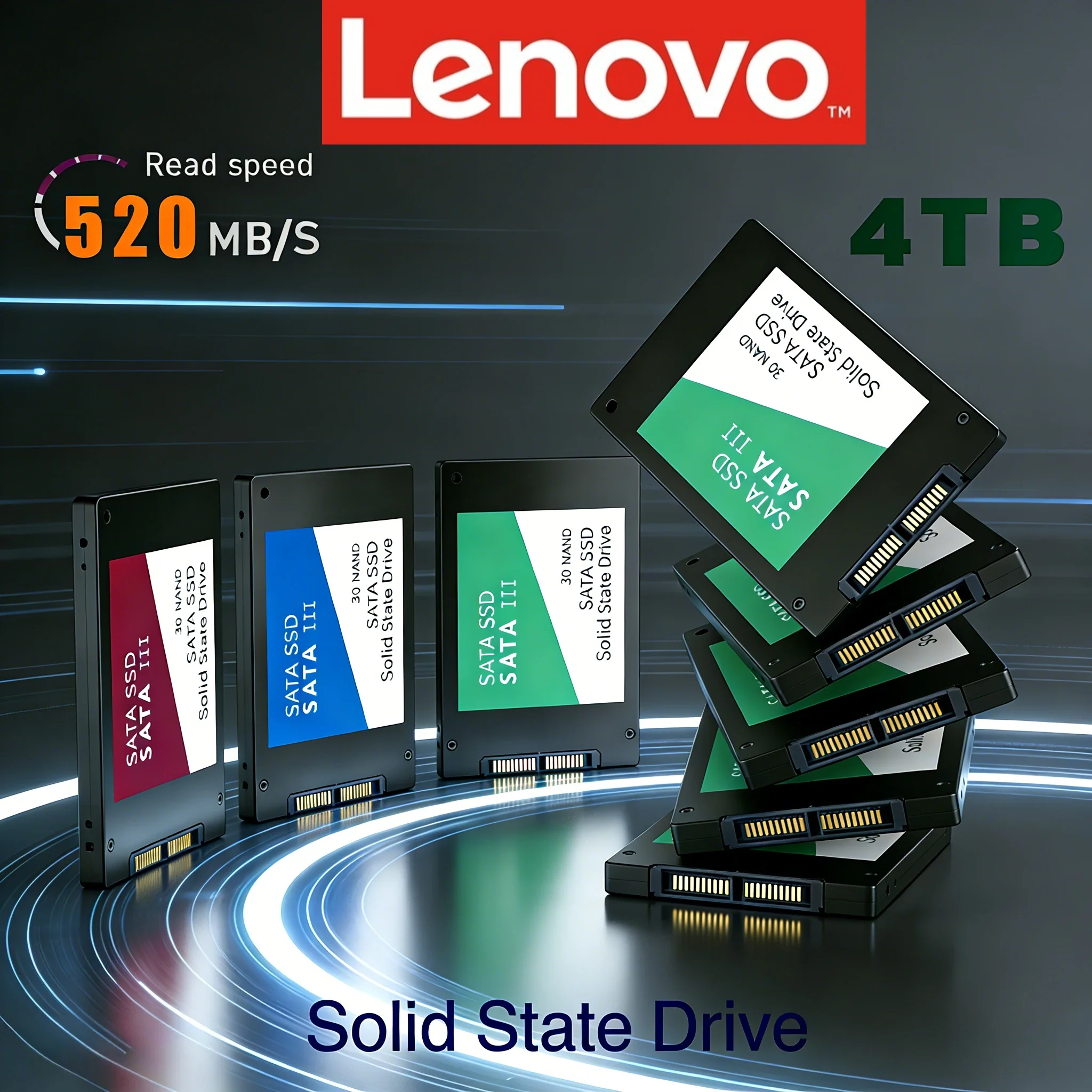 

Lenovo 4TB Solid State Disk SSD High Speed 500G 1TB 2TB Internal HDD Hard Drive Sata3 2.5 Inch For Laptop Microcomputer Desktop