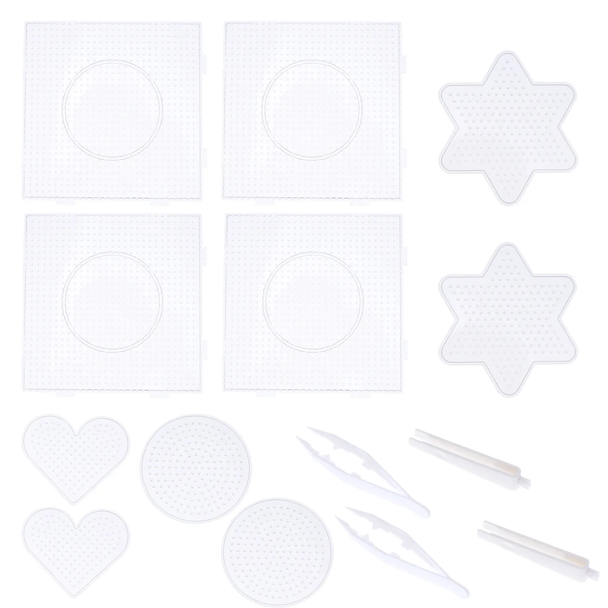 

14 PCS Fuse Beads Boards Kids Craft Tool Three-dimensional DIY Educational Child