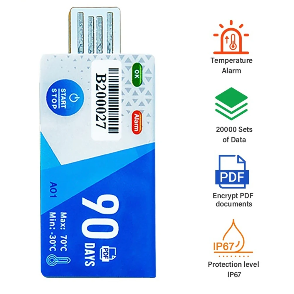 FULL-90 дней USB-интерфейс регистратор температуры регистратор данных для складского хранения холодильного транспортного средства