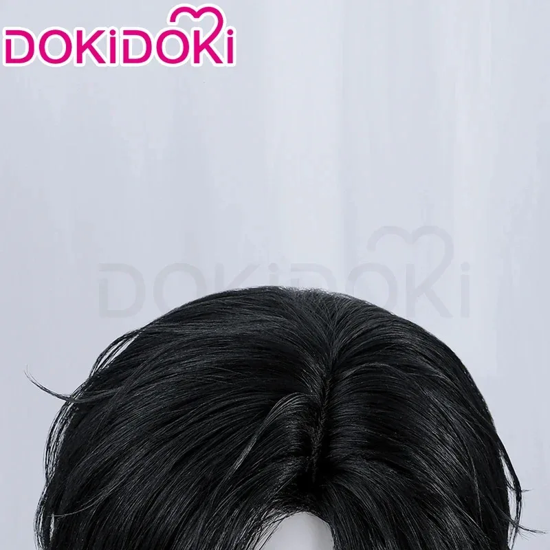 IN STOCK Osborn Front Lace Wig Game Light and Night Cosplay DokiDoki Xiao Yi Cosplay Wig Men Black Short Hair 32cm Free Wig Cap