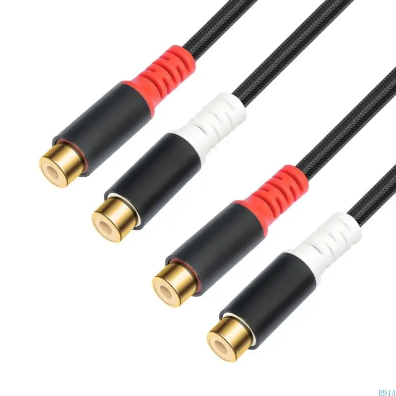 

R91A 80 см 2RCA Женский кабель женского на женский звуковой кабель с золоты