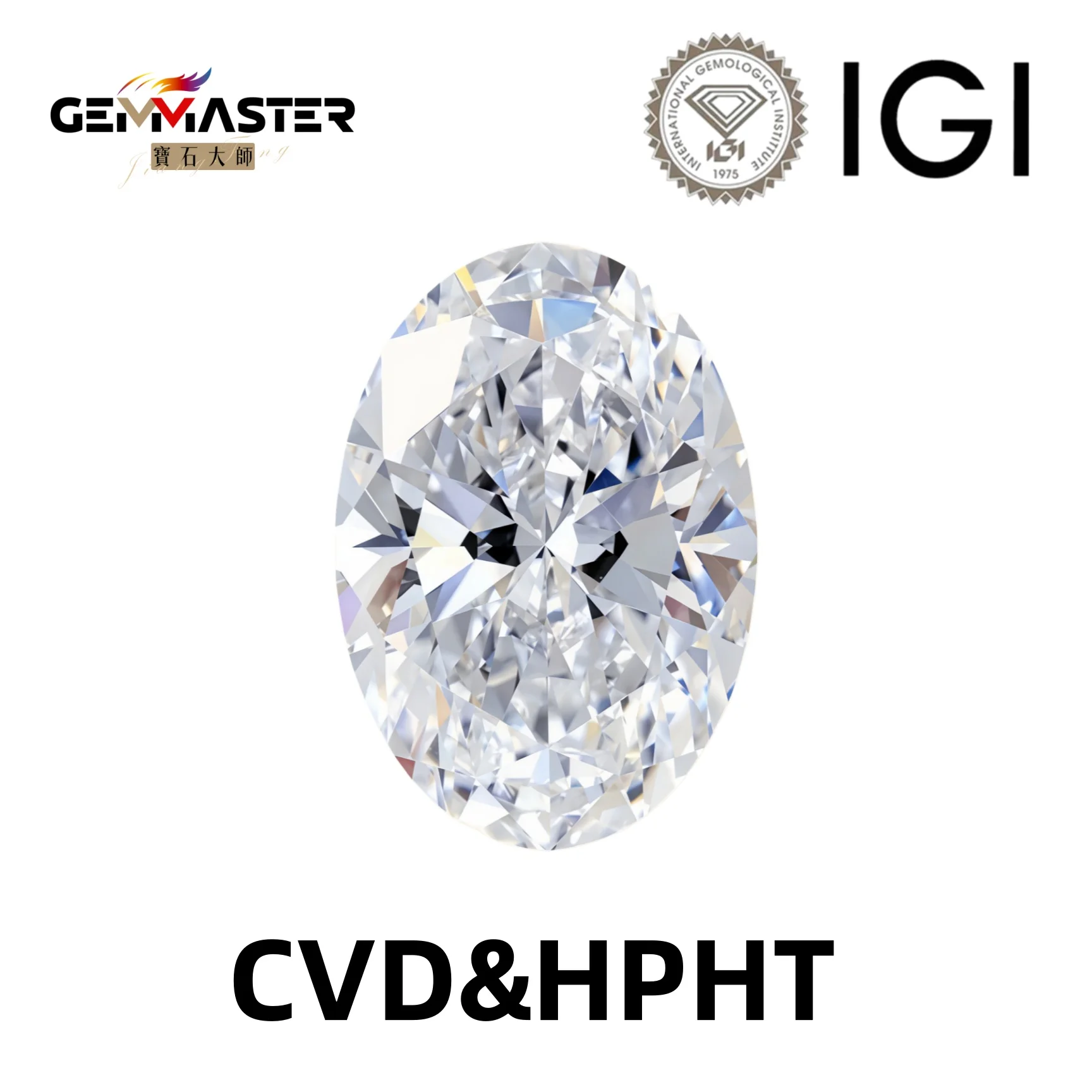 Oval Lab Grown Diamond Loose 1-6CT IGI Certificate D E F VVS VS CVD HPHT Synthetic Diamond lab diamond