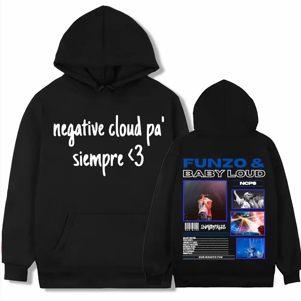 Rapper Funzo & Baby Loud World Tour 2025 Merch Hoodies Men's Clothing Retro Hip Hop Punk Sweatshirt High Quality Fleece Pullover