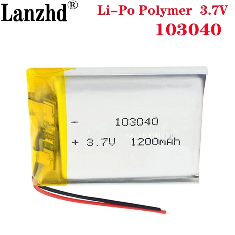 1-10pcs 3.7V 1200mAh 103040 Lipo Rechargeable Battery For MP3 MP4 MP5 DVD BT Speaker