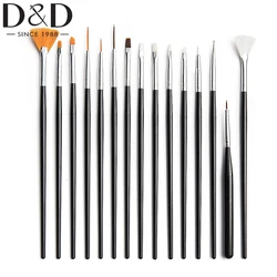 15Pcs Pottery Brush Tools Acrylic Art Pen Brush For Dotting Pattern Ceramics Painting Sculpture Emboss Shaping
