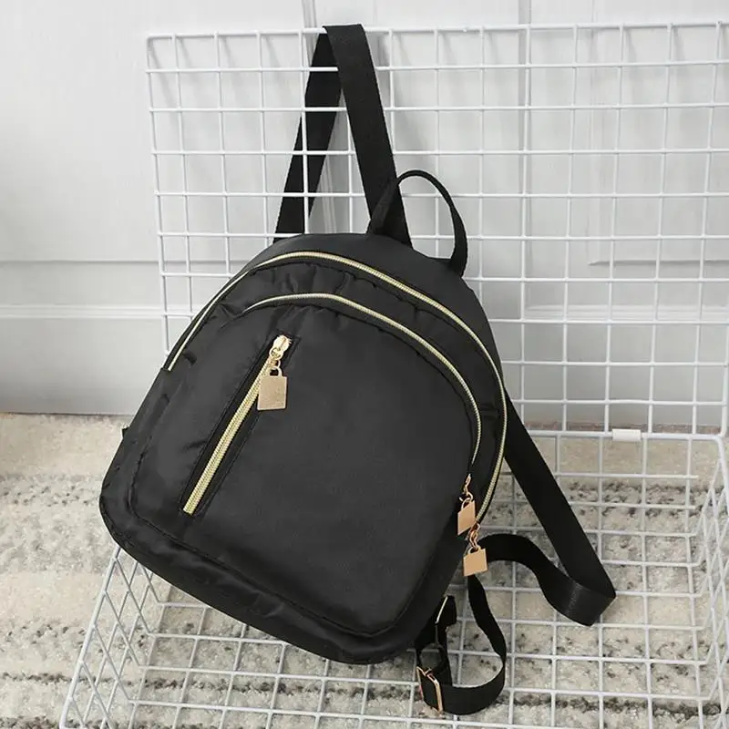 Black Pack Korean Ladies Knapsack Casual Travel Bags For School Teenage Girls Bagpack