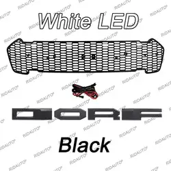 For Modified Mesh Grill Grille of RANGER 2015-2018 T7 PX2 MK2 XL XL+ XLS XLT Limited WILDTRAK 4 Letter LED Lights