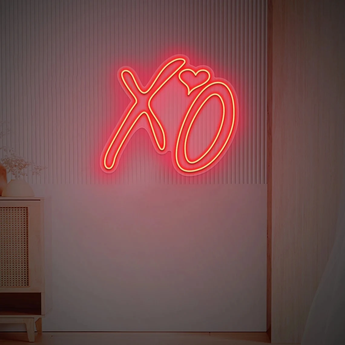 XO Neon Sign Custom Room Neon Decor XO Heart Led Neon Sign Neon Light Sign Wall Art Neon Wedding Sign Personalized Gifts