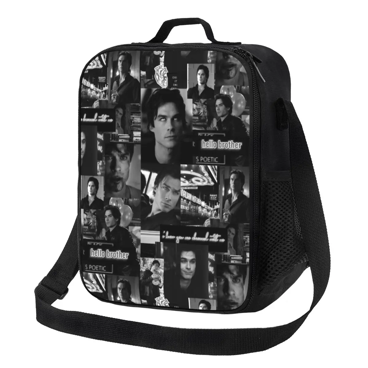 

Damon Salvatore The Vampire Diaries Insulated Lunch Bag for Outdoor Picnic Horror TV Show Portable Cooler Thermal Lunch Box