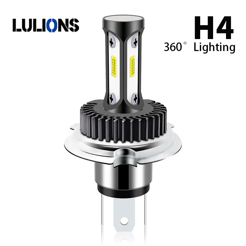 1/2Pcs H4 9003 Led Motorcycle Headlight Super Bright Low High Beam Motorcycle Lighting 6000K 12V 24V Motorbike Headlamp Led Bulb