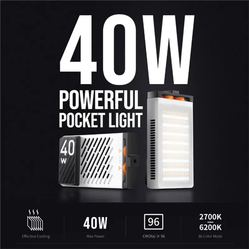 LXYB18B M40 LED Pocket Light Portable RGB Dimmable Lamp Handheld Fill Light For Video Recording For Photography Lighting Camera