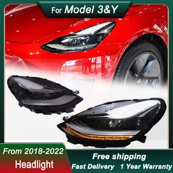 Car Headlight For Tesla Model3 ModelY 2018-2022 LED Head Lamp Upgrade DRL Dynamic Signal Lamp Head Lamp Front light Assembly