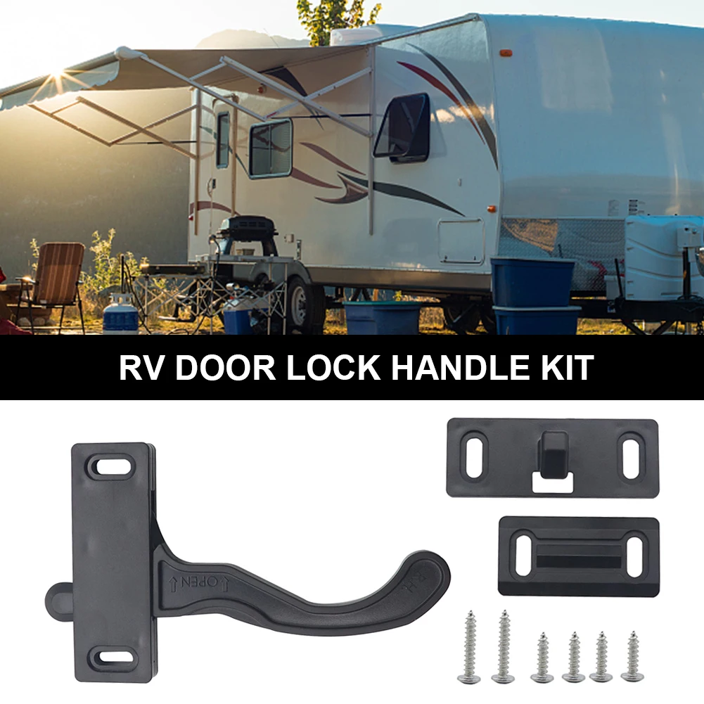 Right Hand Camper Door Latch Handle Kit Simple Installation for RV Camper Trailer Motorhome for RV Camper Cargo Trailer