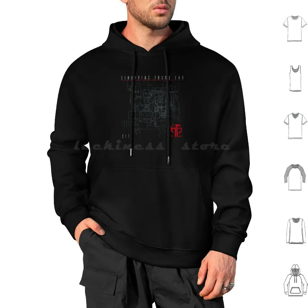 Skook The Young Lad Hoodie cotton Long Sleeve Strapping Young Lad Music Musician Band Albums Cover Single Debute