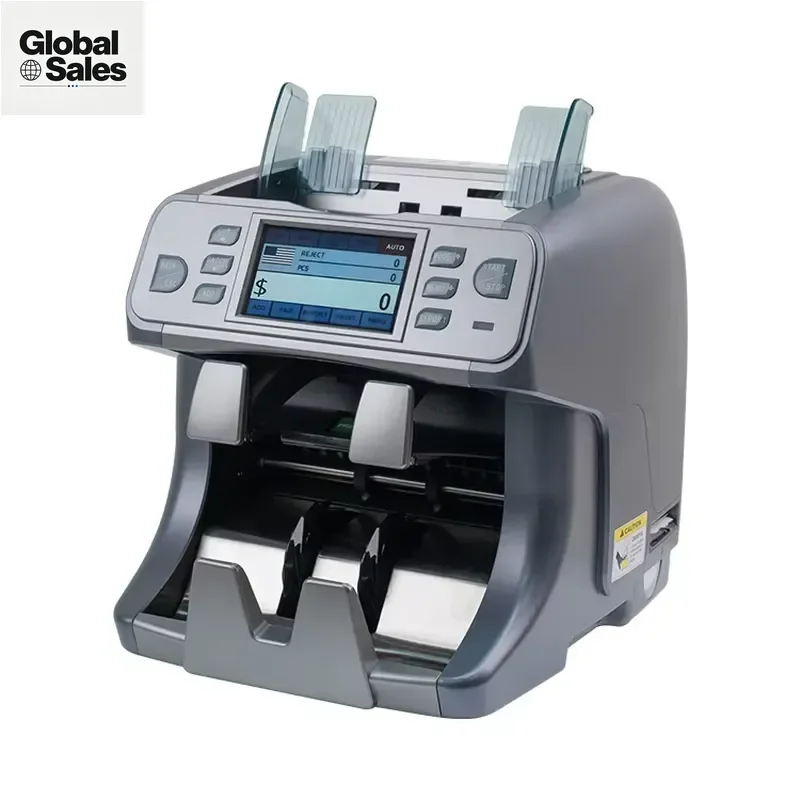 NUMEN SH-208C Multi Currency Money Counter with Fake Banknote Detection and Serial Number Counting Function for Cash Handling