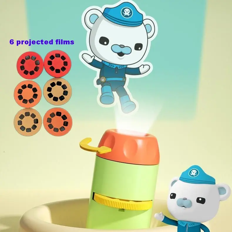 Oryginalna latarka projekcyjna Octonauts historia nauki na dobranoc kawaii Anime figurka jasny wzór lampa projektora