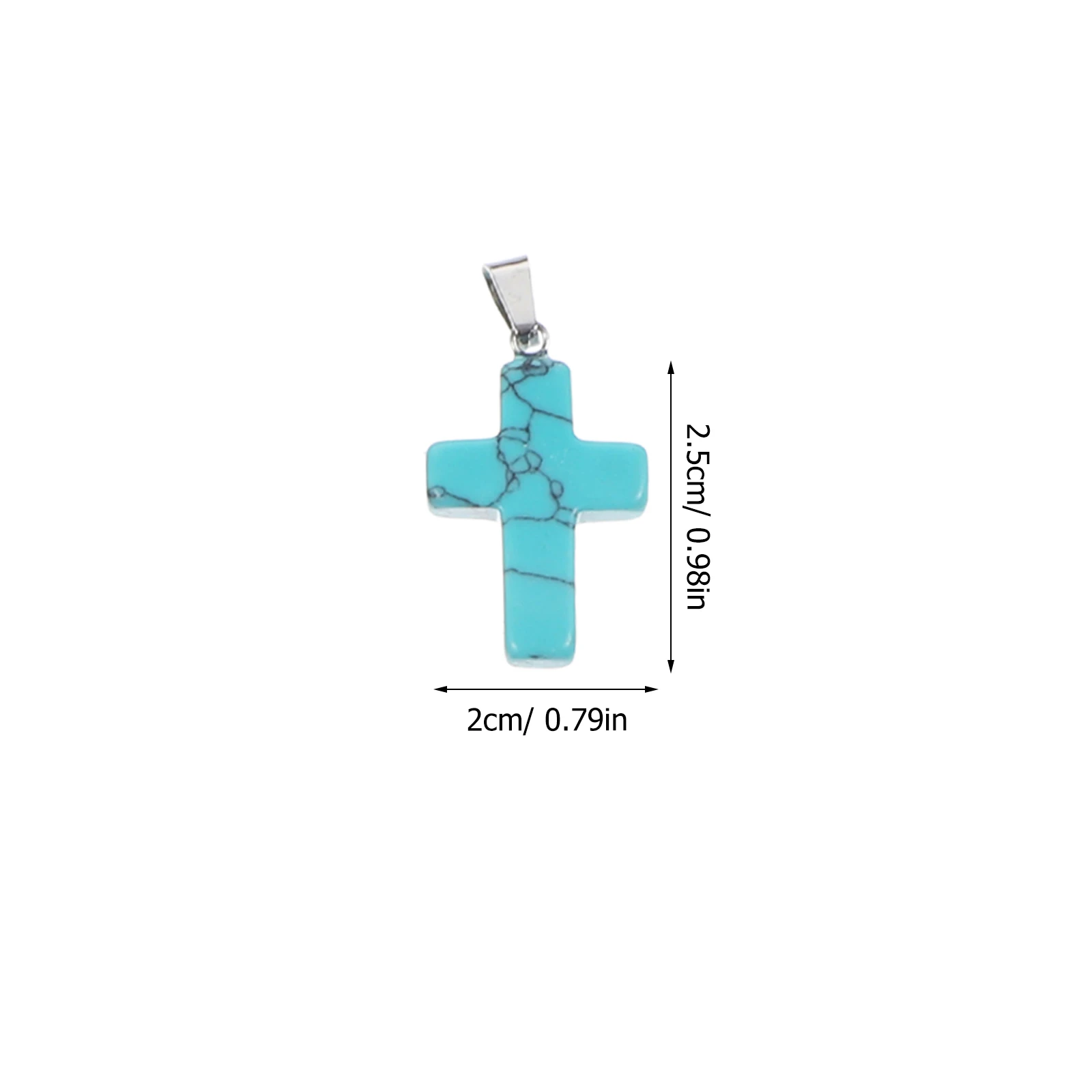 

20 Pcs Stone Cross Beads Smooth DIY Jewelry Bracelet Cross Beads Making Necklace Bracelet Crafts Accessories Random Colors