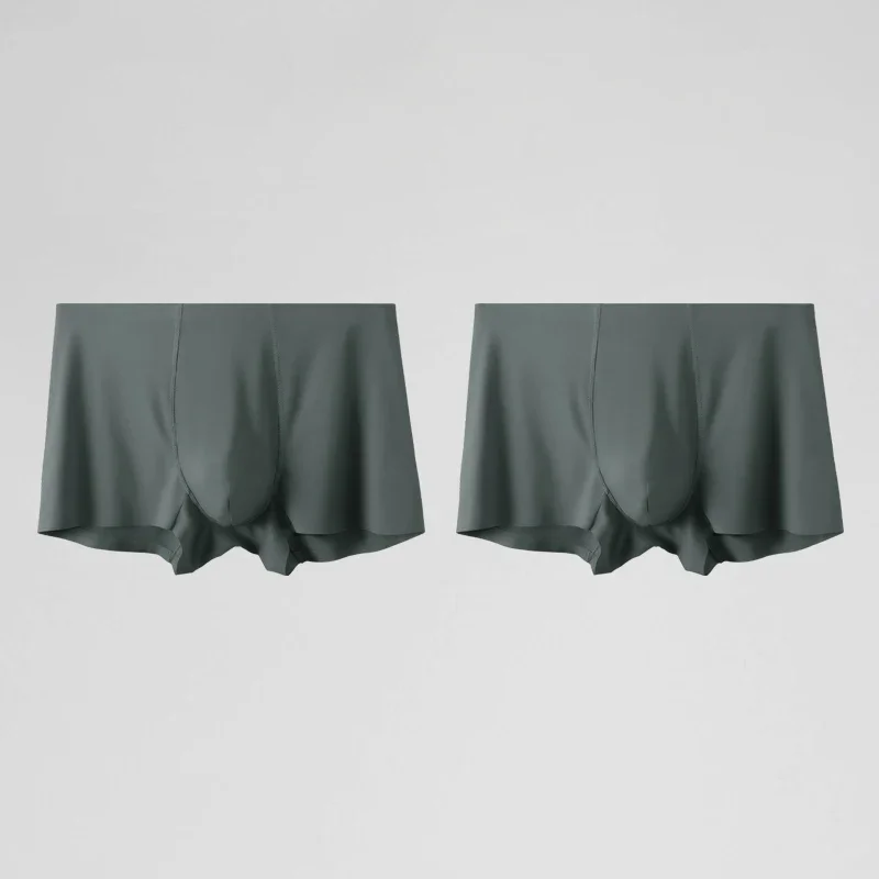 

Мужское нижнее белье, 2 шт., мужские тонкие боксеры на весну и лето, мужские дышащие и бесшовные боксеры.