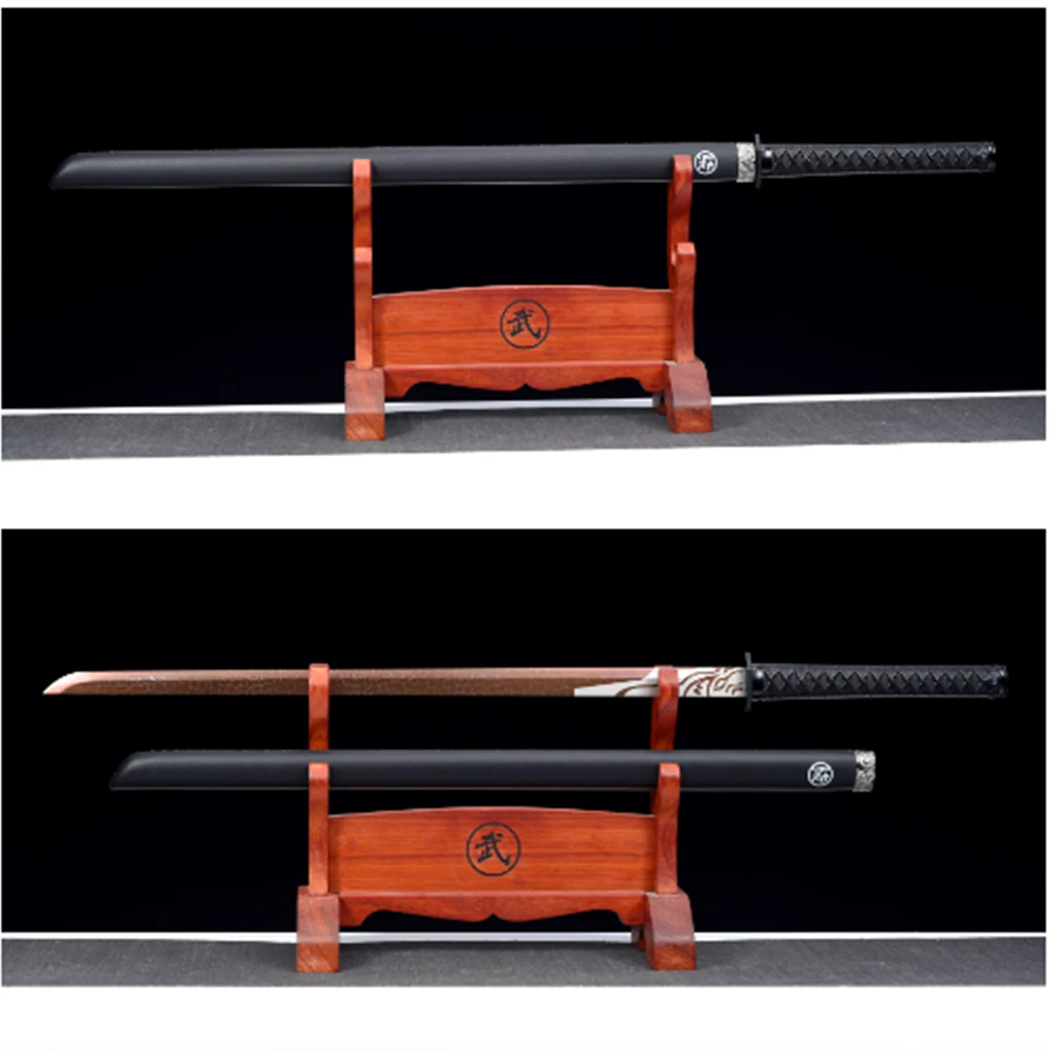 Roasted purple version of the magic knife thousand blade Longquan sword Tang horizontal knife did not cut