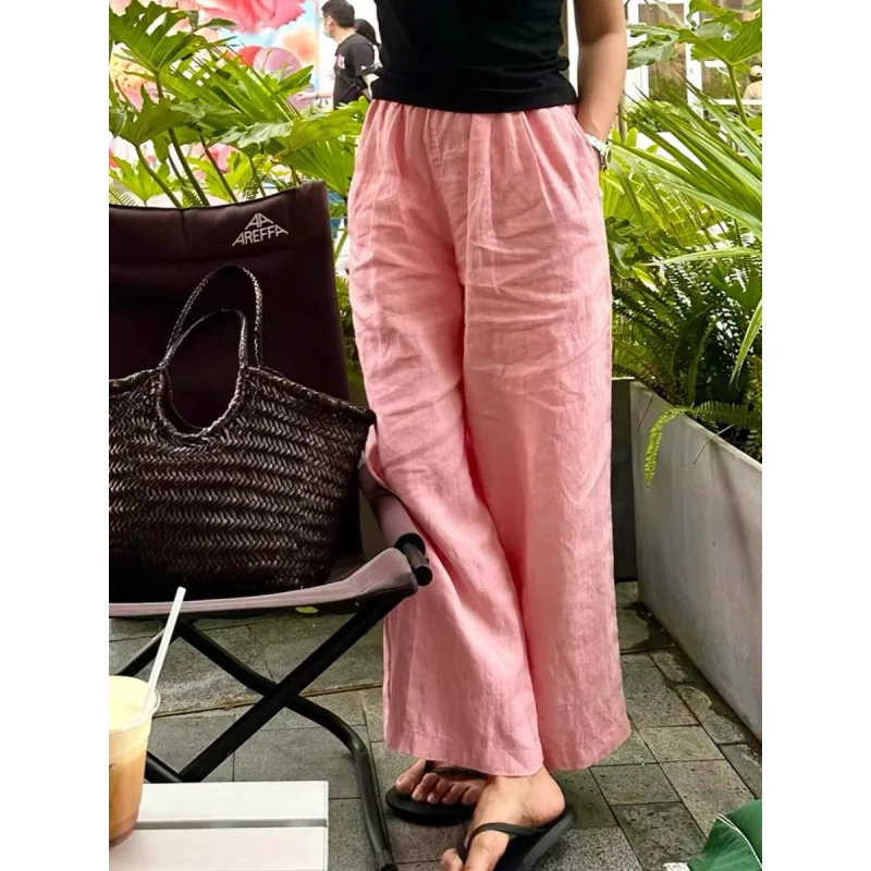 

Pant Women Wide Leg Long Pants High Waist Straight Trousers Y2k Streetwear Elegant Splice Work Casual Loose Solid 2026 Spring