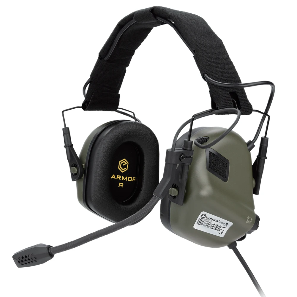 EARMOR M32 SE(SE32) Tactical Shooting Headset Hunting Noise Reduction Earmuff with Helmet ARC Bracket ,M51 PTT for Communication