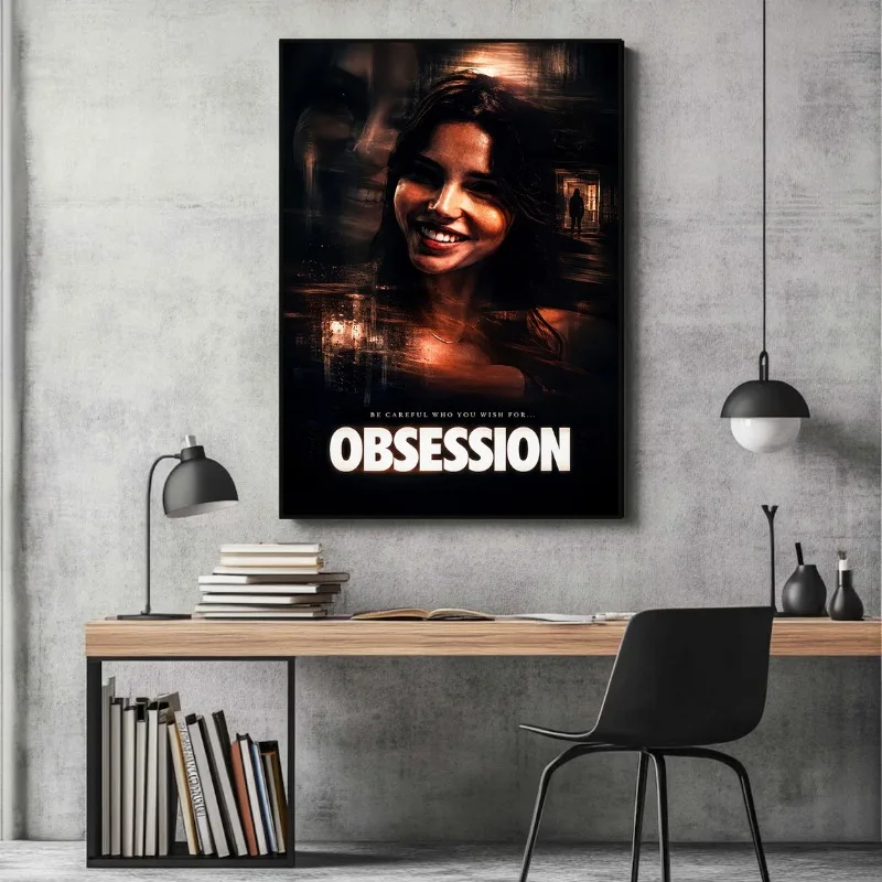Vintage Scary Movie Obsession Poster Horror Psychological Crime Film Canvas Painting Wall Art Picture for Living Room Home Decor