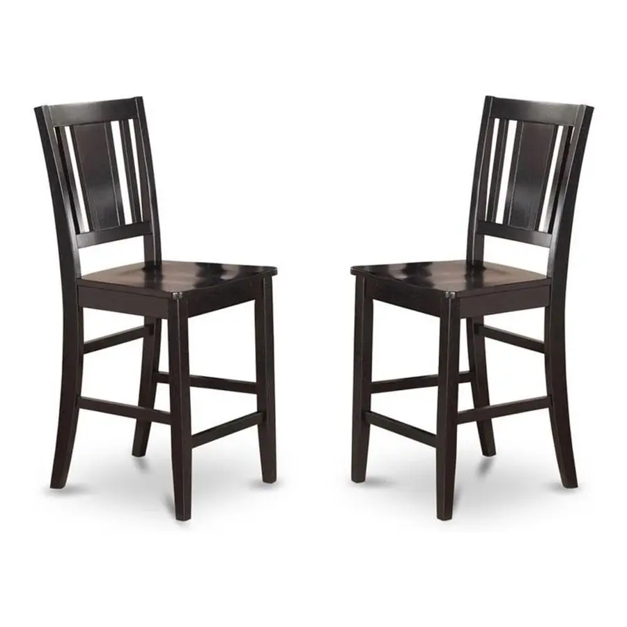 

West Furniture Buckland Wood Counter Height Stools in Black Set of 2