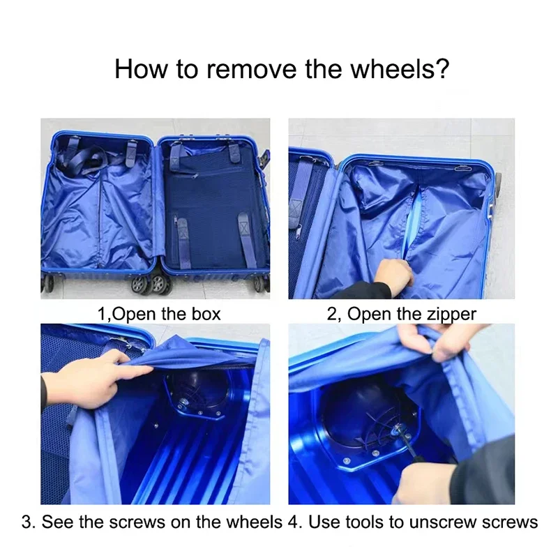 WJ216/218 Delsey Luggage Replacement Wheels Luggage Repair Kit Universal Swivel Wheels