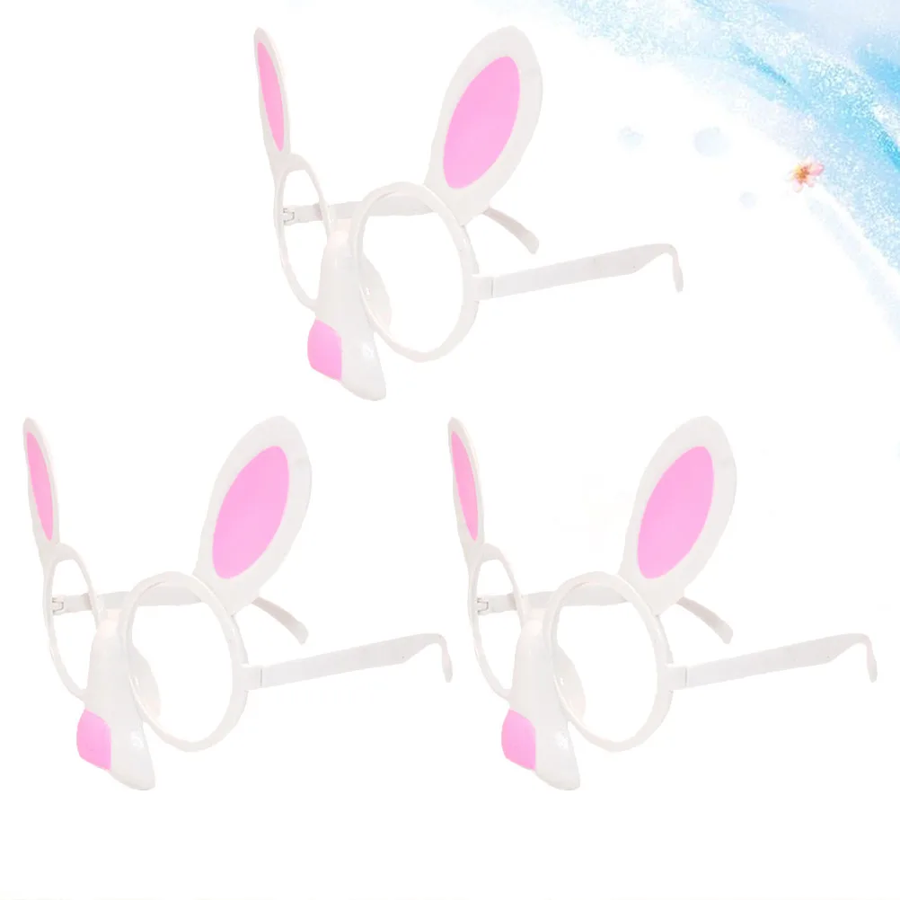 

3 Pcs Modeling Rabbit Glasses Bunny Ear Dress up Accessory Funny Eyeglasses