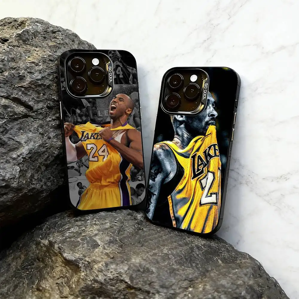 

Kobe Bryant Phone Case For iPhone 17,16,15,14,13,12,11 Plus,Pro Max,XS,Colorful Silver Black Cover