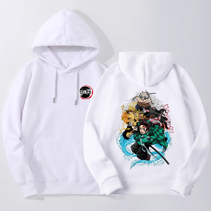 Demon Slayer Anime Hoodie Men Women Tanjirou Nezuko Sweatshirts Kimetsu No Yaiba Oversize Japan Anime Sudaderas Pullover 4XL