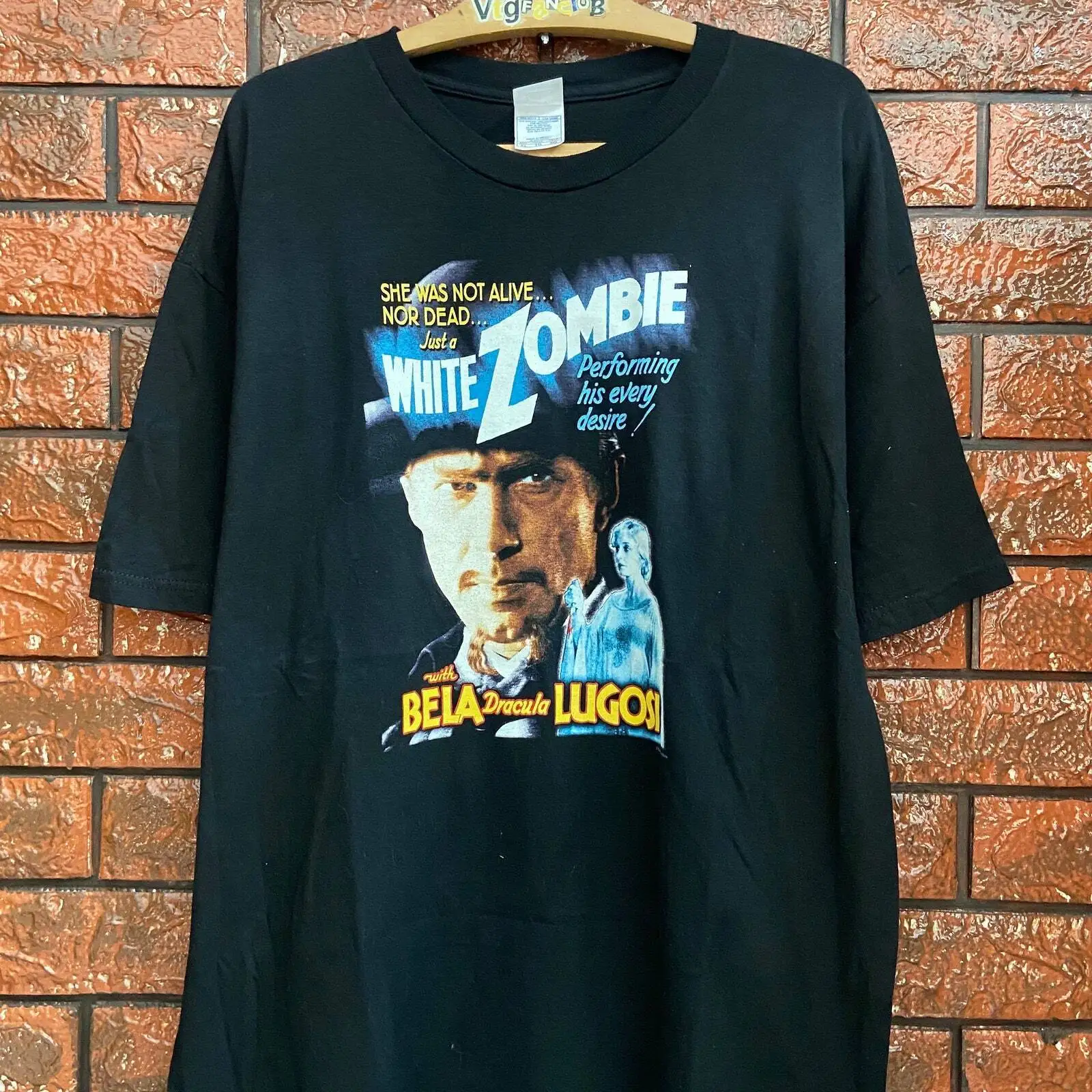 Vintage 90s White Zombi 1932 Bela Lugosi Classic Horror Cult Film T Shirt / Vamp