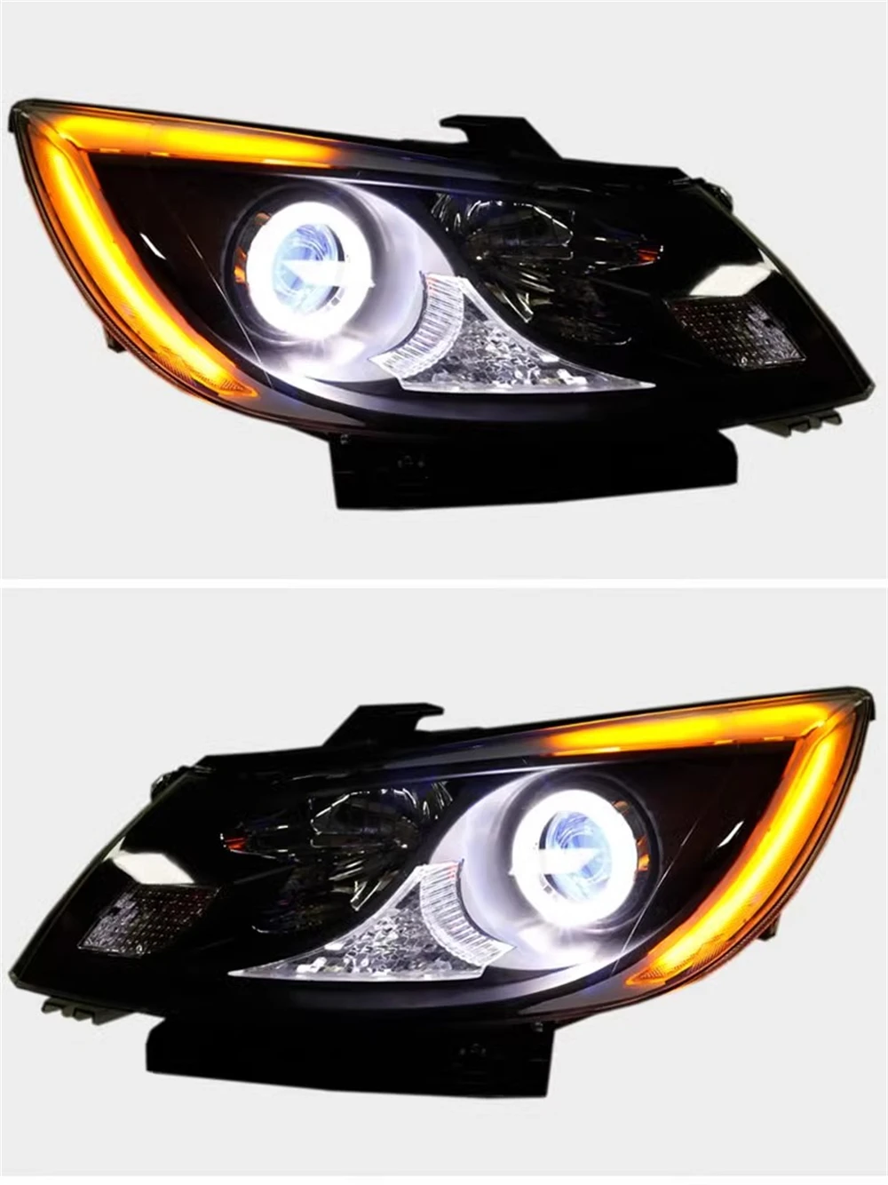 Car Led modified devil eye Xenon Headlight assembly For BYD E5 DRL daytime running light turn signal head lamp