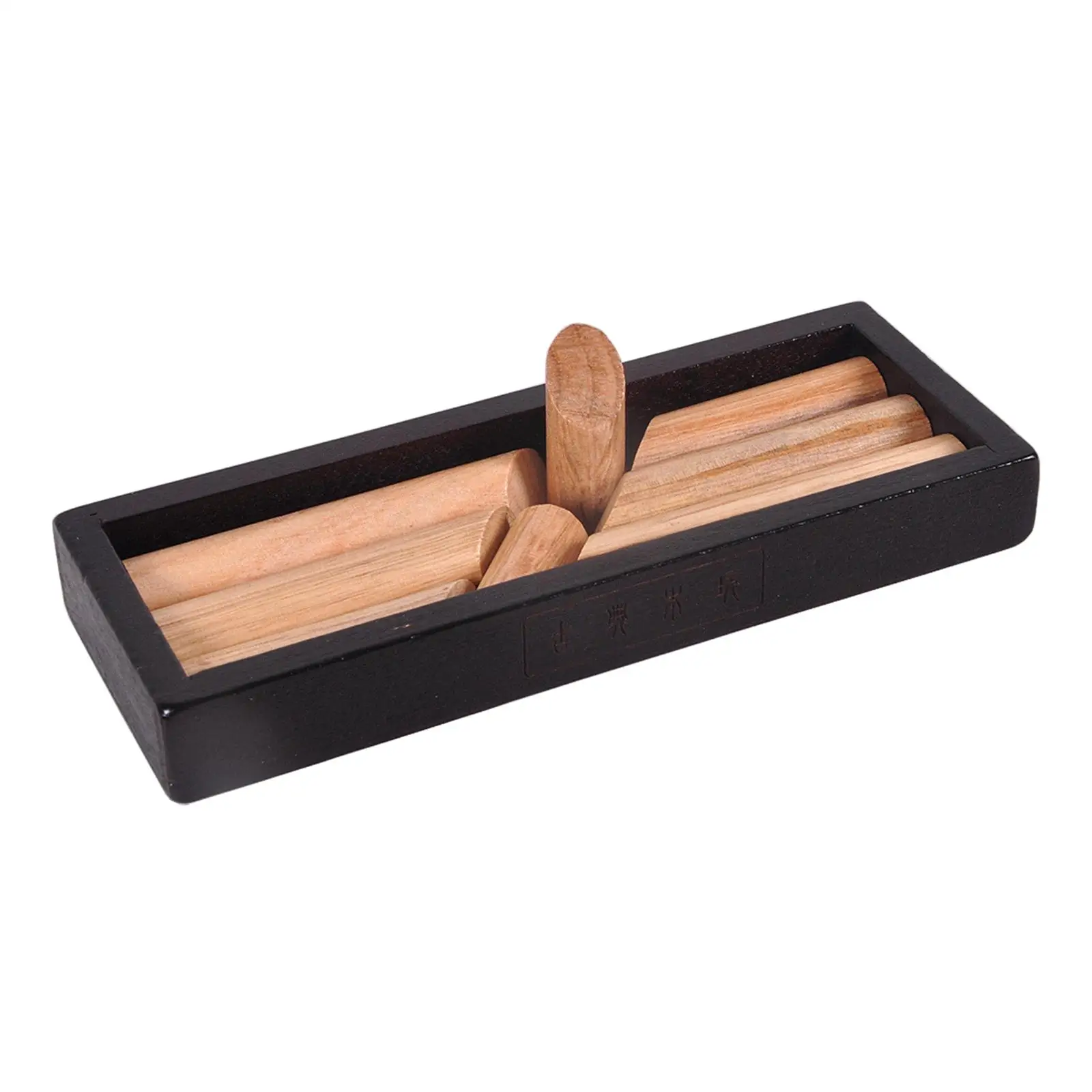 Ensemble de jeux de casse-tête en bois portables avec boîte de rangement – Amusant pour tous âges
