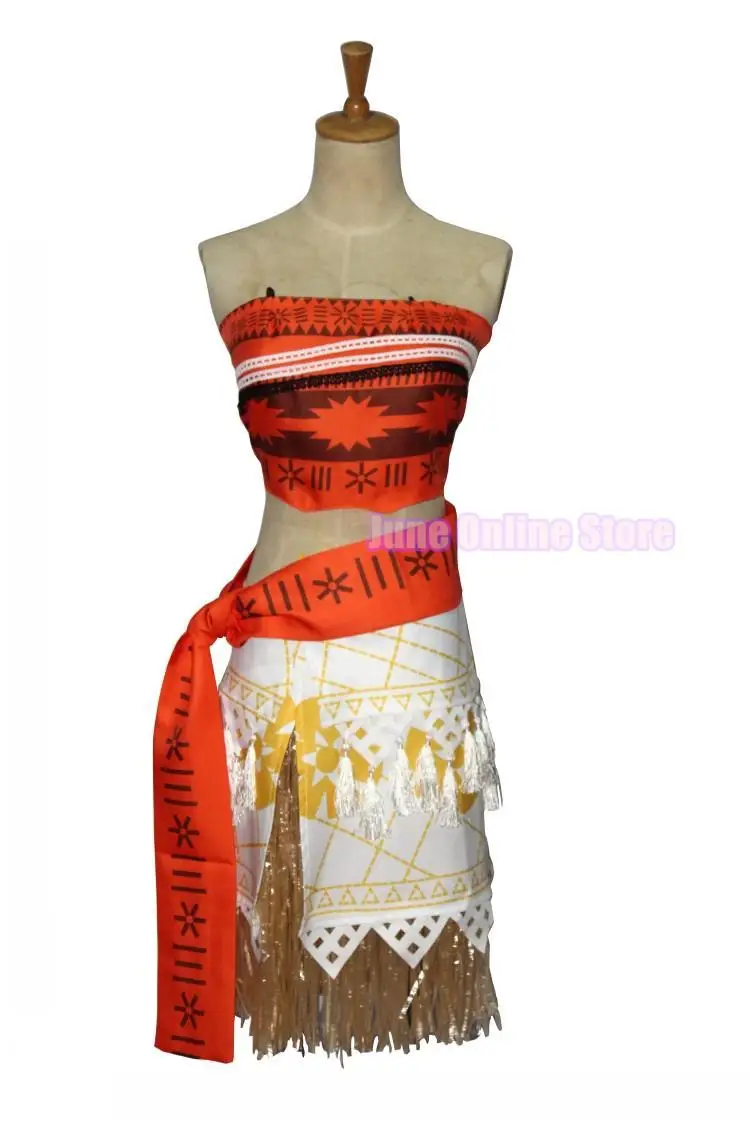 

Adult Kids Cosplay Vaiana Moana Princess Costume Dress Girl Halloween Party Moana Dress Costume Cosplay