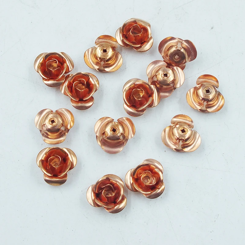 

100PCS 10MM rose metal components. DIY handmade jewelry accessories