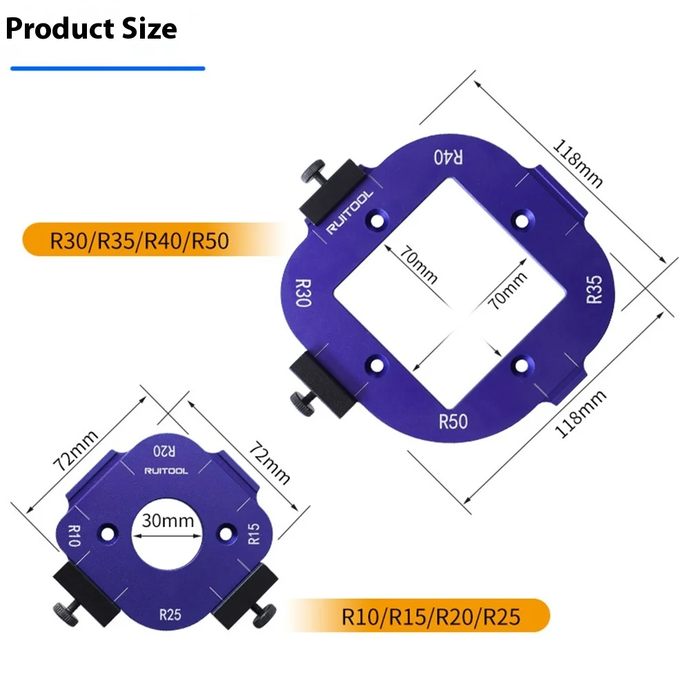 دليل قالب توجيه معدني لزاوية النجارة لتحديد المواقع السريعة لإطار الخشب الذي يمكنك صنعه بنفسك وتشكيل حافة الطاولة #3