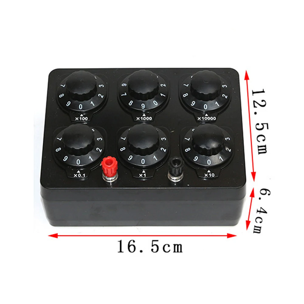 0-9999.9Ω Adjustable Ohm Resistance Box Six Knobs Resistance Measuring Instrument High Precision Laboratory Teaching Instrum