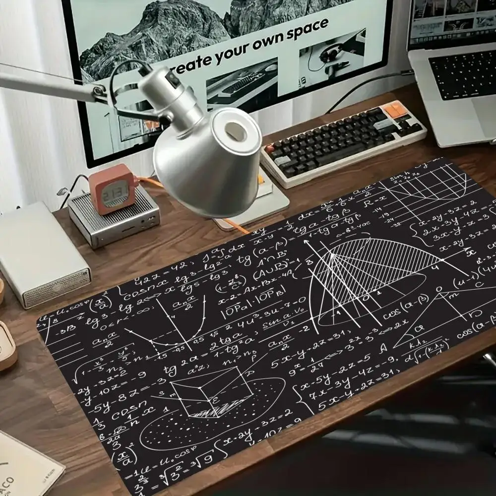 Vintage Blackboard Math Physics Chemistry Symbols Playmat large size games office desktop keyboard accessories laptop mousepad