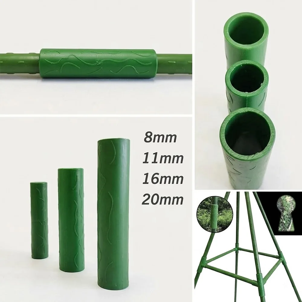 Garden Stakes Grafting Stick Joint Accessories 20PCS Vines Climbing Plant Connecting Pipes Support Connectors For 8 11 16 20mm