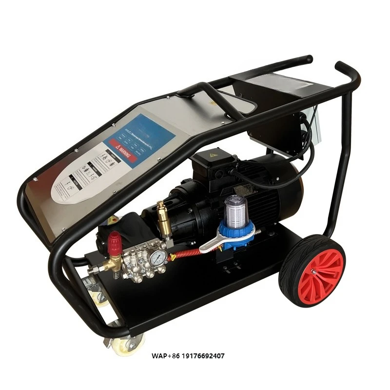 New Industrial Electric 15kw 350 Bar Heavy Duty Multifunctional High Pressure Washer Hydro Blasting Machine AR Stainless Steel