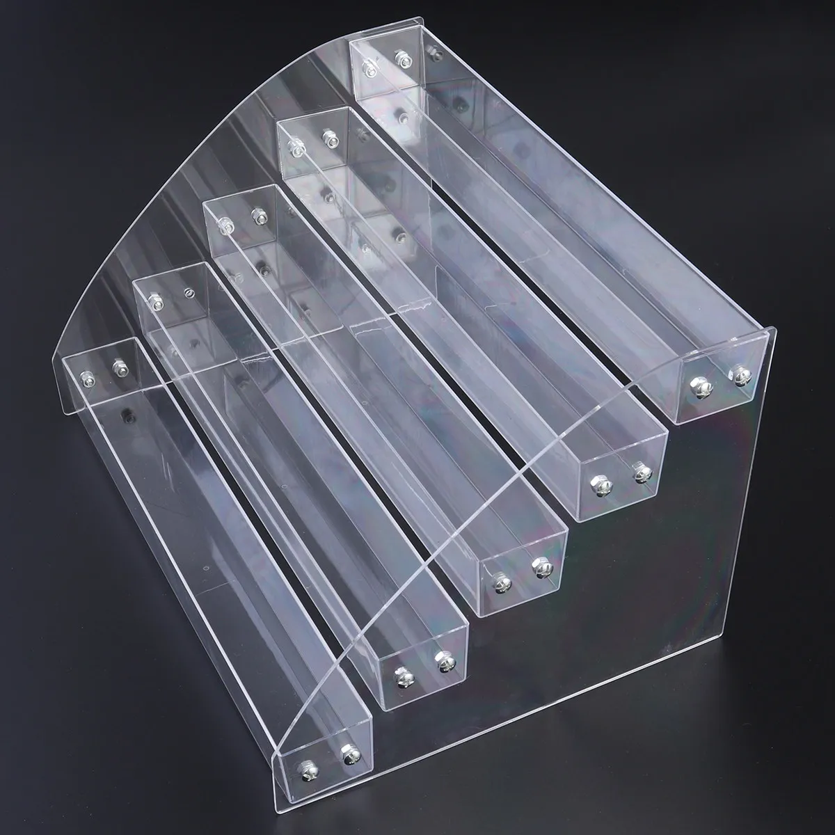 5 Layers Nail Polish Organizer Rack Acrylic Display Stand Stable Anti Slip Base Large Capacity Holder for Nail Polish Bottles