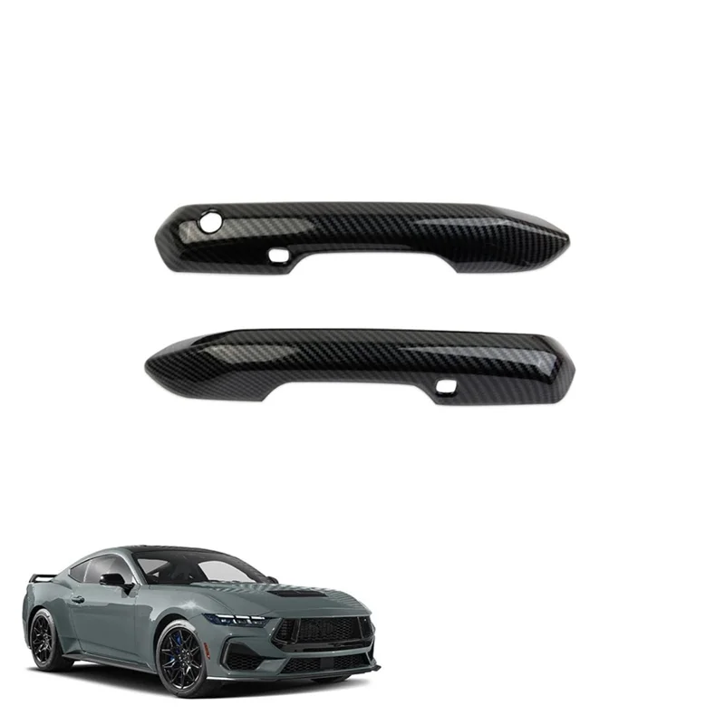 

Накладка на наружную боковую дверную ручку для Ford Mustang 2024, аксессуары из углеродного волокна