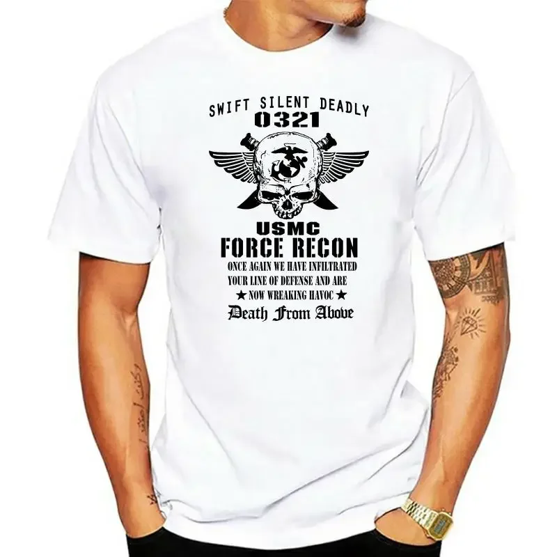 Us Marines Semper Fidelis Devil Dog Military Force Recon  Usmc T-Shirt  harajuku  oversized t shirt  men clothing