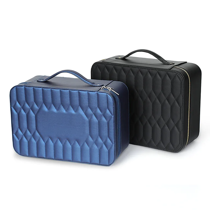 

Portable Jewelry Storage Box PU Leather Zipper Ring Pendant Bracelet