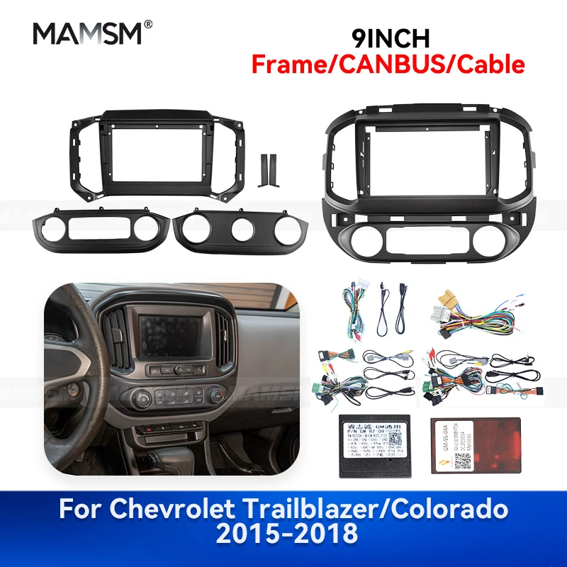 

MAMSM 9-дюймовый для Chevrolet Trailblazer/Colorado Android 2015-2018 автомобильный радиоприемник стерео рамка мультимедийный жгут проводов Canbus
