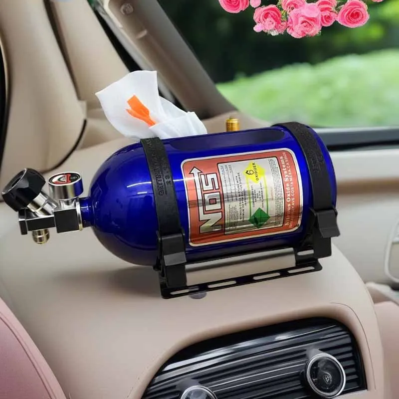 

NOS Nitrogen system tissue box Aluminium car interior decoration tissue storage box TOS tissue dispenser papertowel holder cute