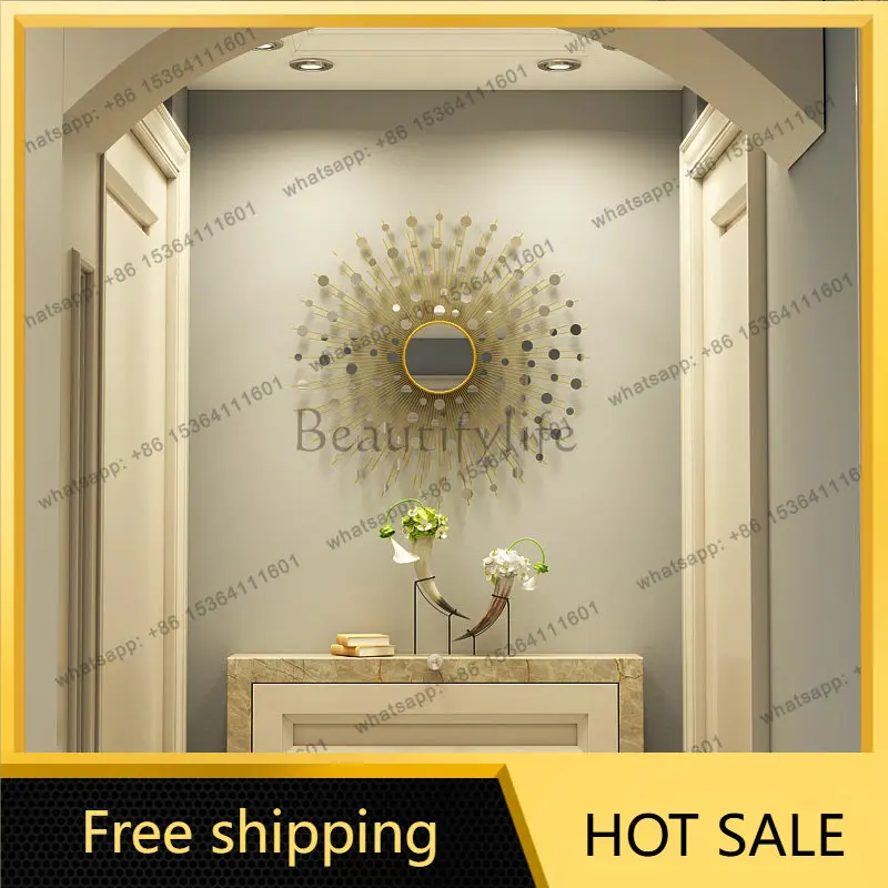 Zj. Internet celebrity ins minimalist light luxury retro wall decoration mirror