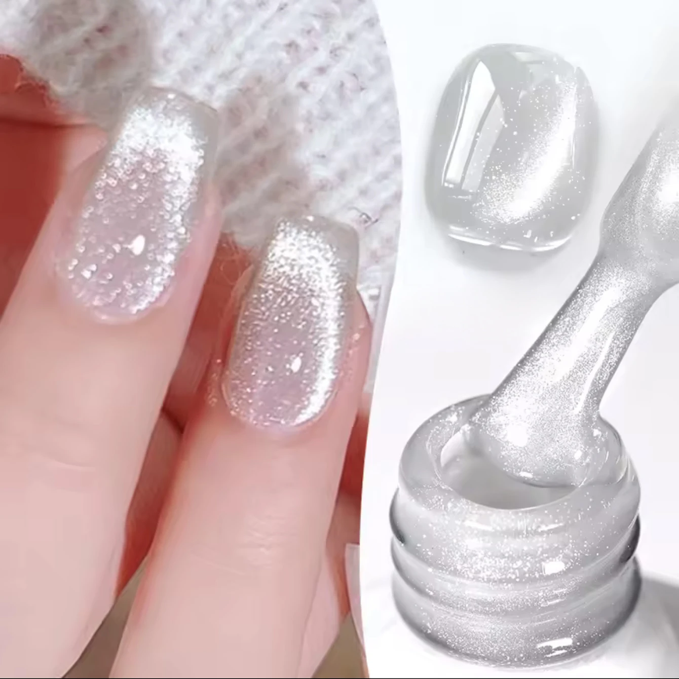 12ml 1-6PCS Water Light Cat Gel Ultra Shine Sparkling Glitter Semi Permanent Soak Off UV Gel Nail Art Varnish Manicure